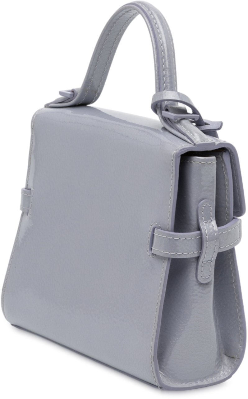 Delvaux Micro Patent Tempete Satchel Paars