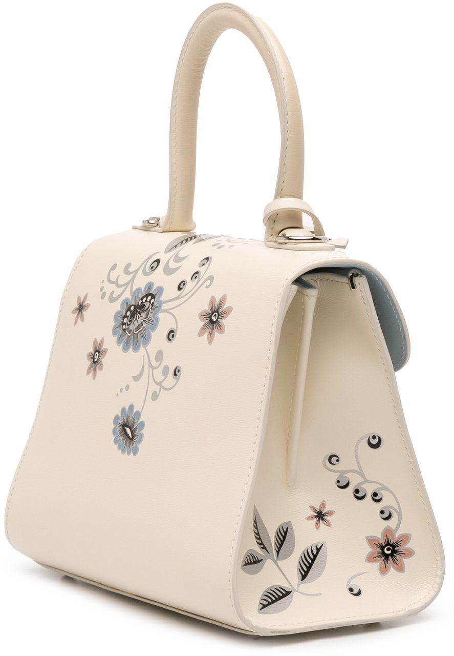 Delvaux MIni Smooth Calfskin Brillant Blooming Crystalline Satchel Bruin