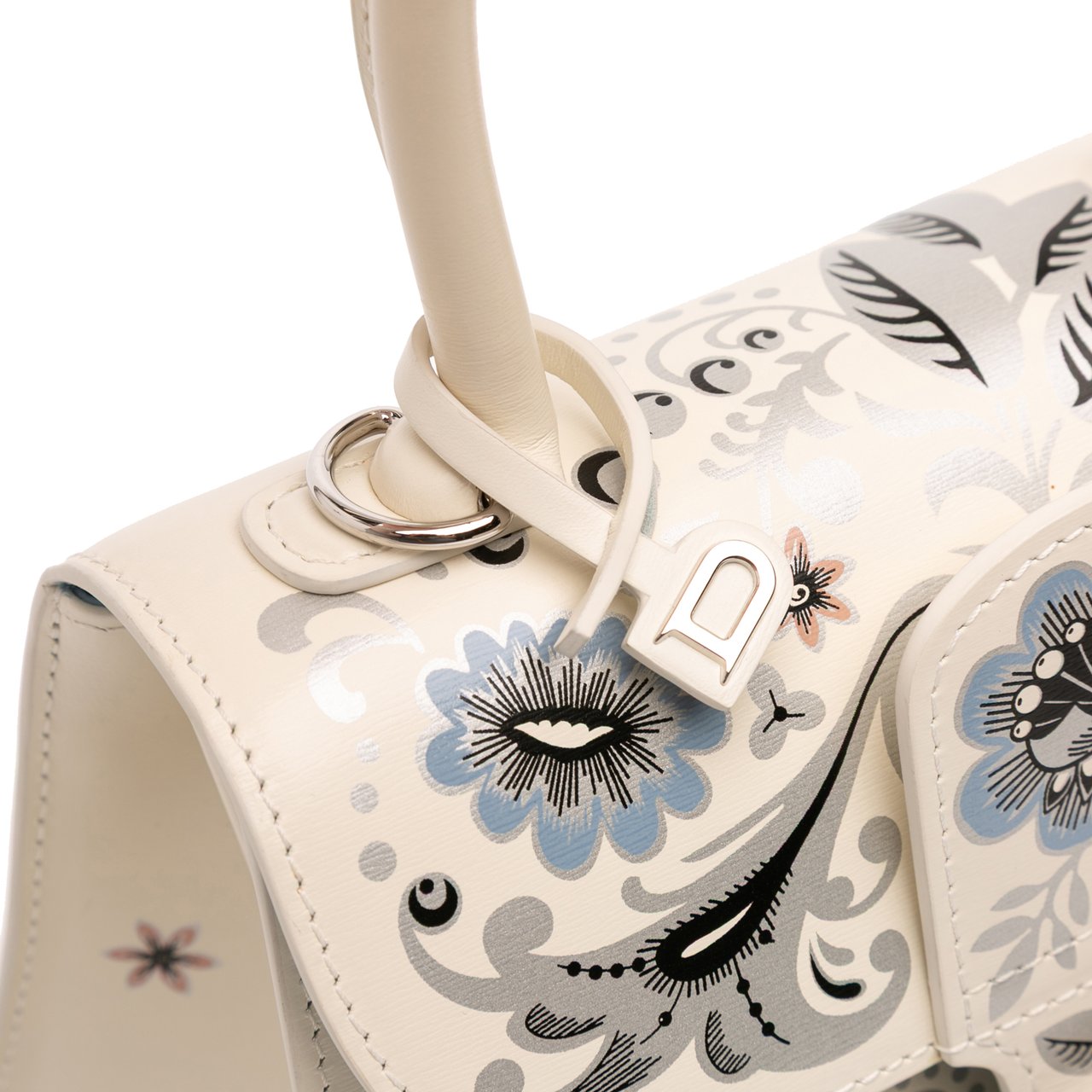 Delvaux MIni Smooth Calfskin Brillant Blooming Crystalline Satchel Bruin