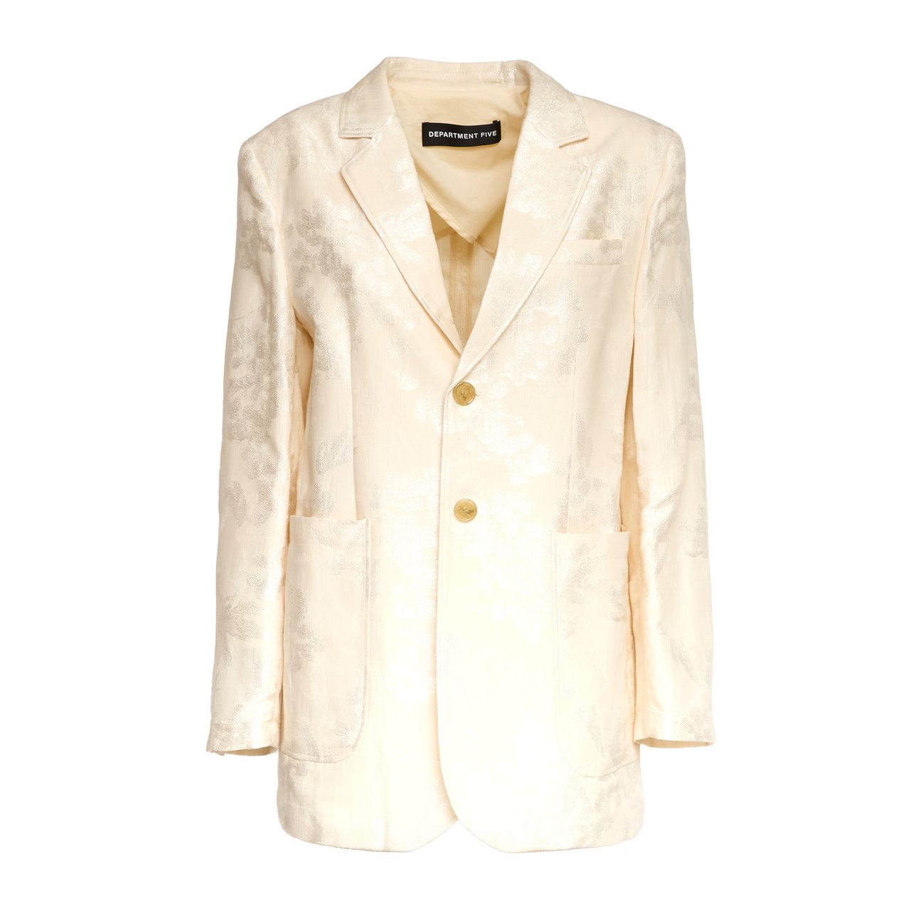 DEPARTMENT5 Ben Tonal Embroidered Single-Breasted Blazer Neutraal