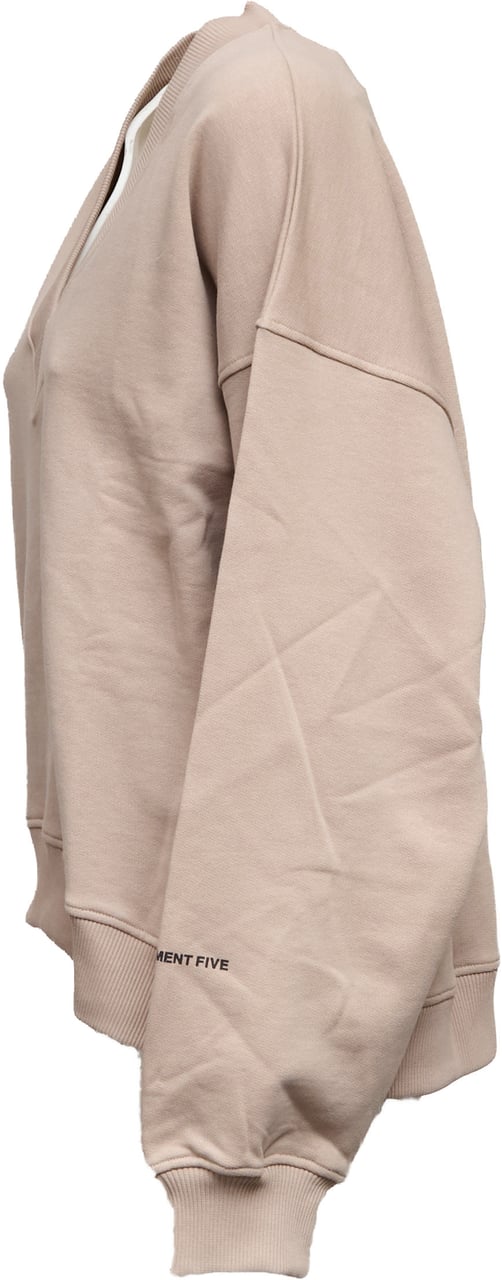 DEPARTMENT5 Felpa Rare Scollo V Con Zip Dietro Beige