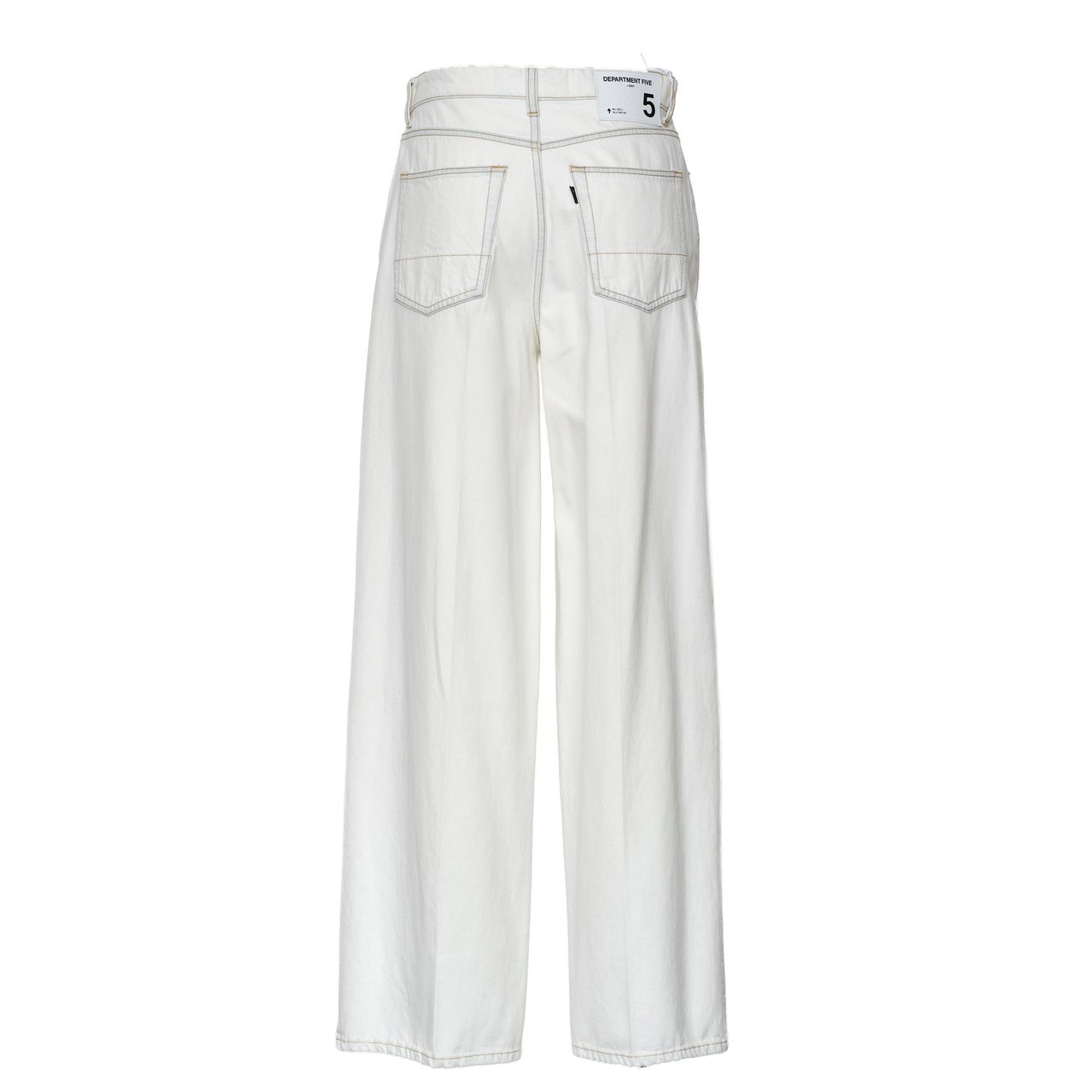 DEPARTMENT5 Express Contrast Stitch Wide-Leg Jeans Wit