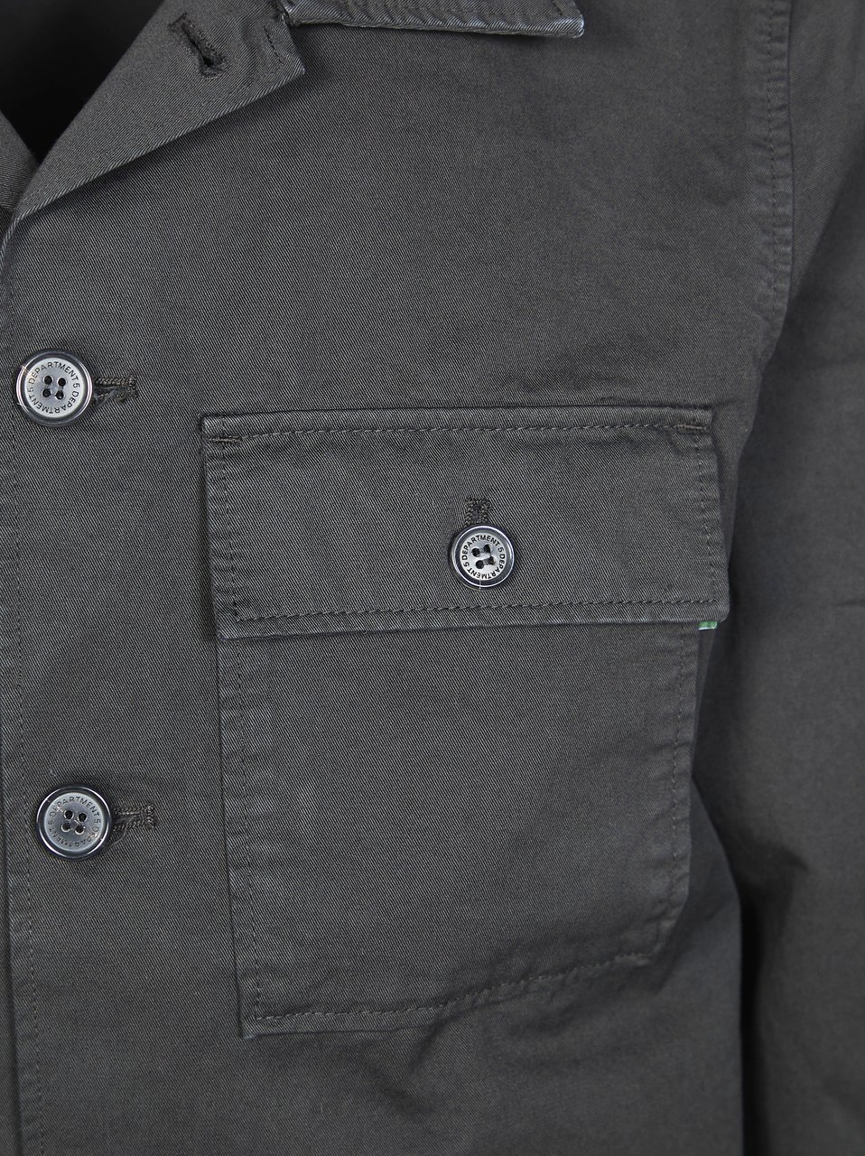 DEPARTMENT5 Men Boxy Cotton Shirt Jacket Zwart