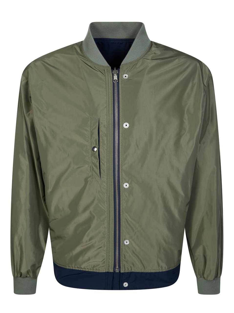 DEPARTMENT5 Men Reversible Ribbed Trim Bomber Jacket Zwart