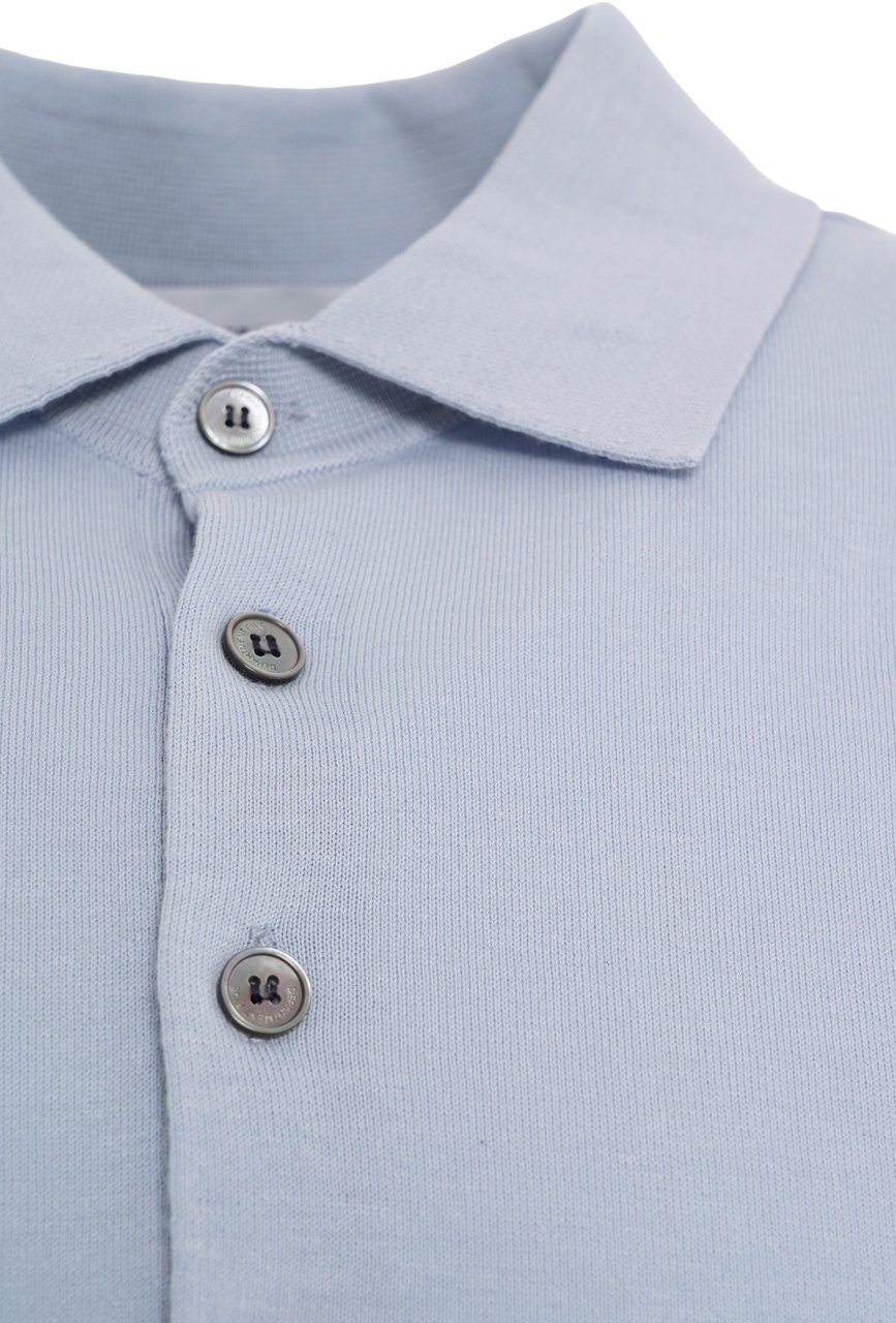 DEPARTMENT5 Cotton-silk blend polo Blauw