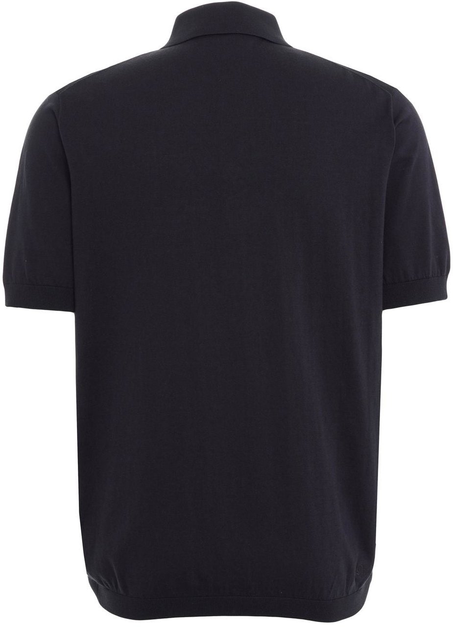 DEPARTMENT5 Cotton-silk blend polo Blauw