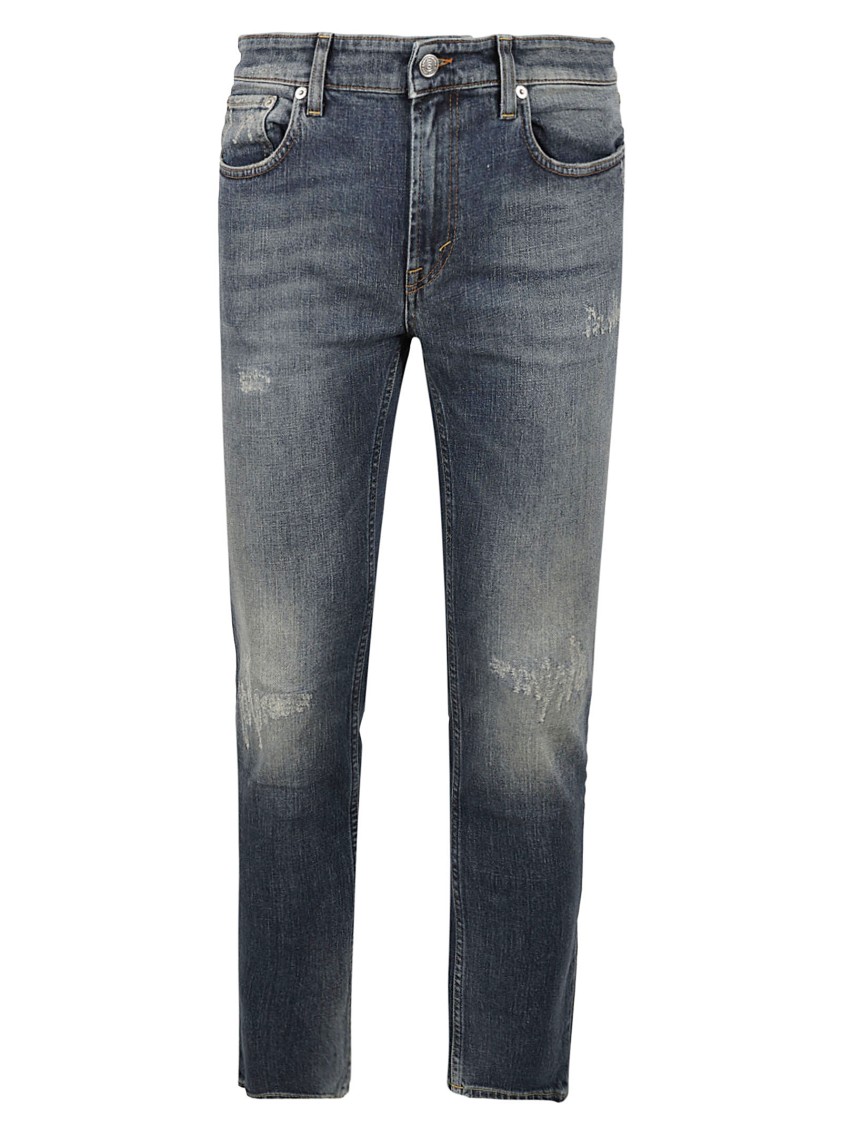 DEPARTMENT5 Distressed Slim Fit Denim Jeans Grijs