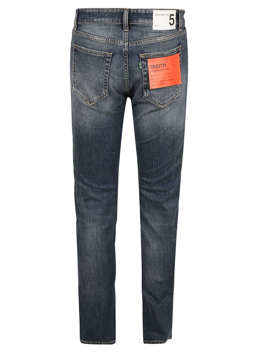 DEPARTMENT5 Distressed Slim Fit Denim Jeans Grijs