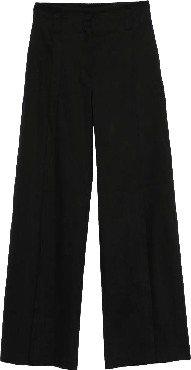 D-Exterior Tailored Straight-Leg Pants With Minimalist Design Zwart