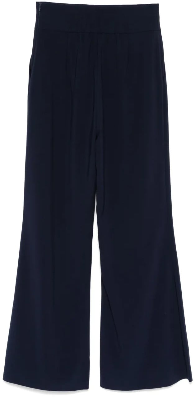 D-Exterior Tailored Straight-Leg Pants With Minimalist Design Zwart