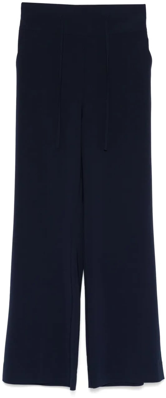 D-Exterior Tailored Straight-Leg Pants With Minimalist Design Zwart