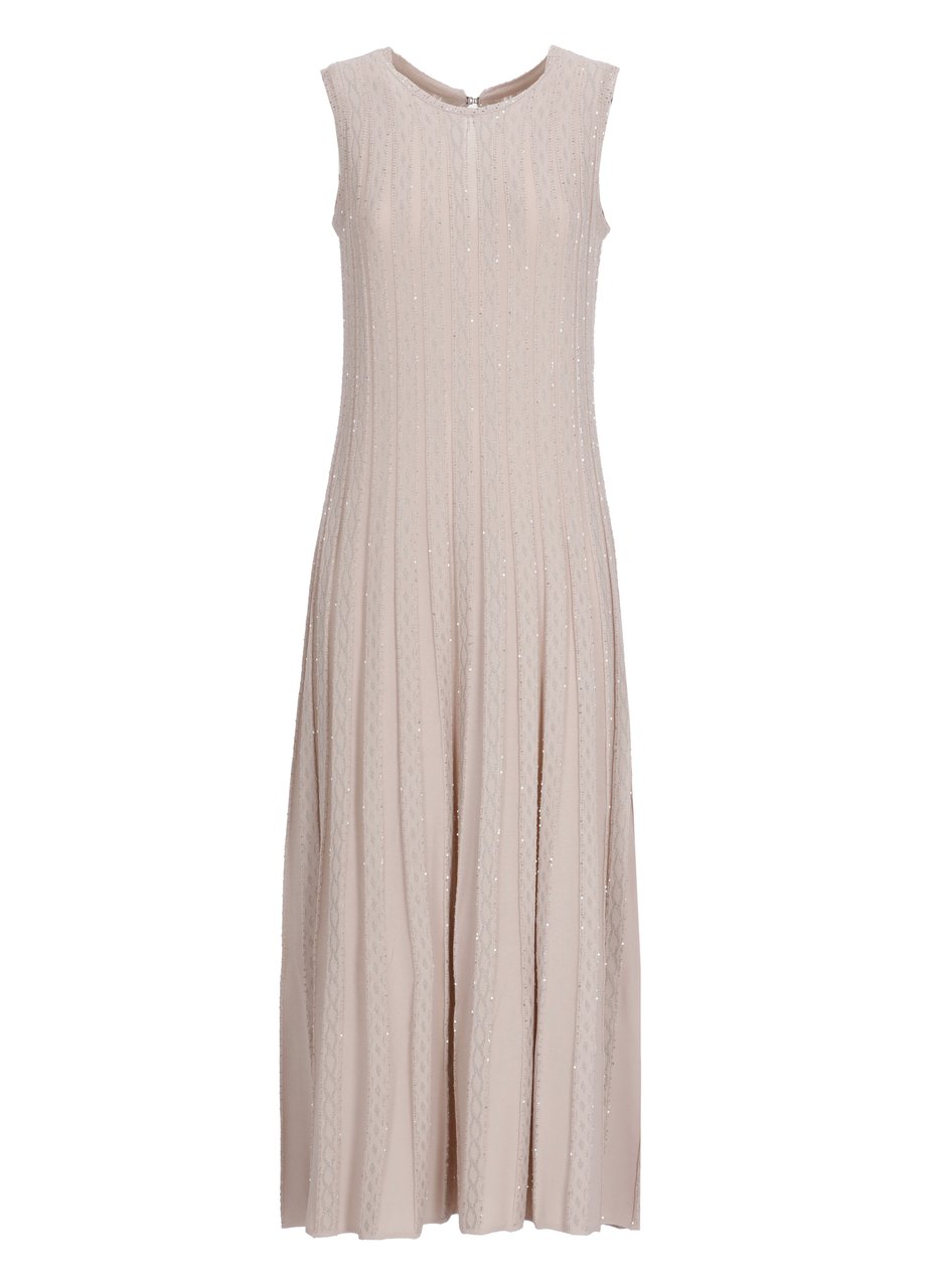 D-Exterior Pink Viscose Dress With All-Over Sequin Details Roze