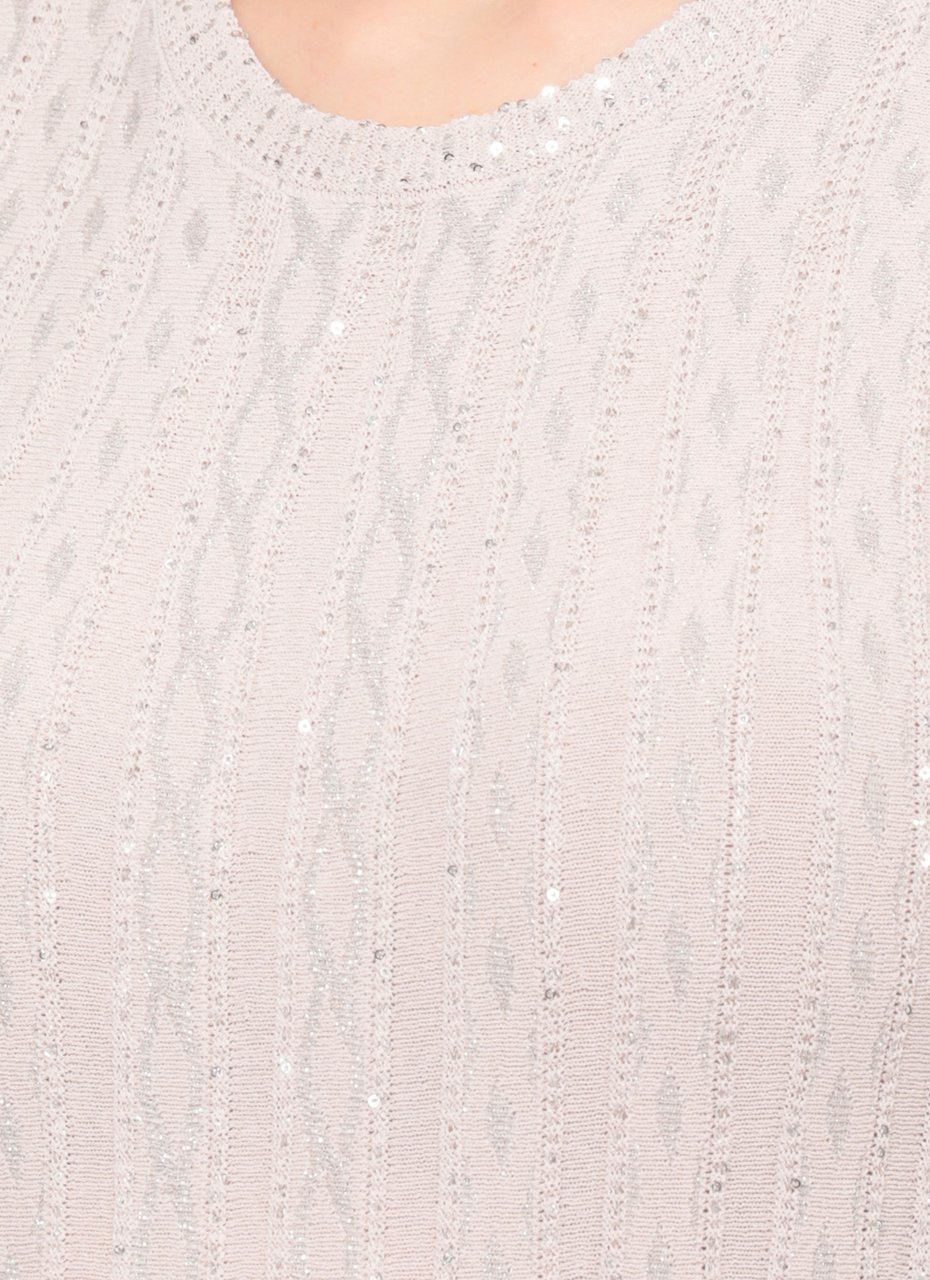 D-Exterior Pink Viscose Dress With All-Over Sequin Details Roze