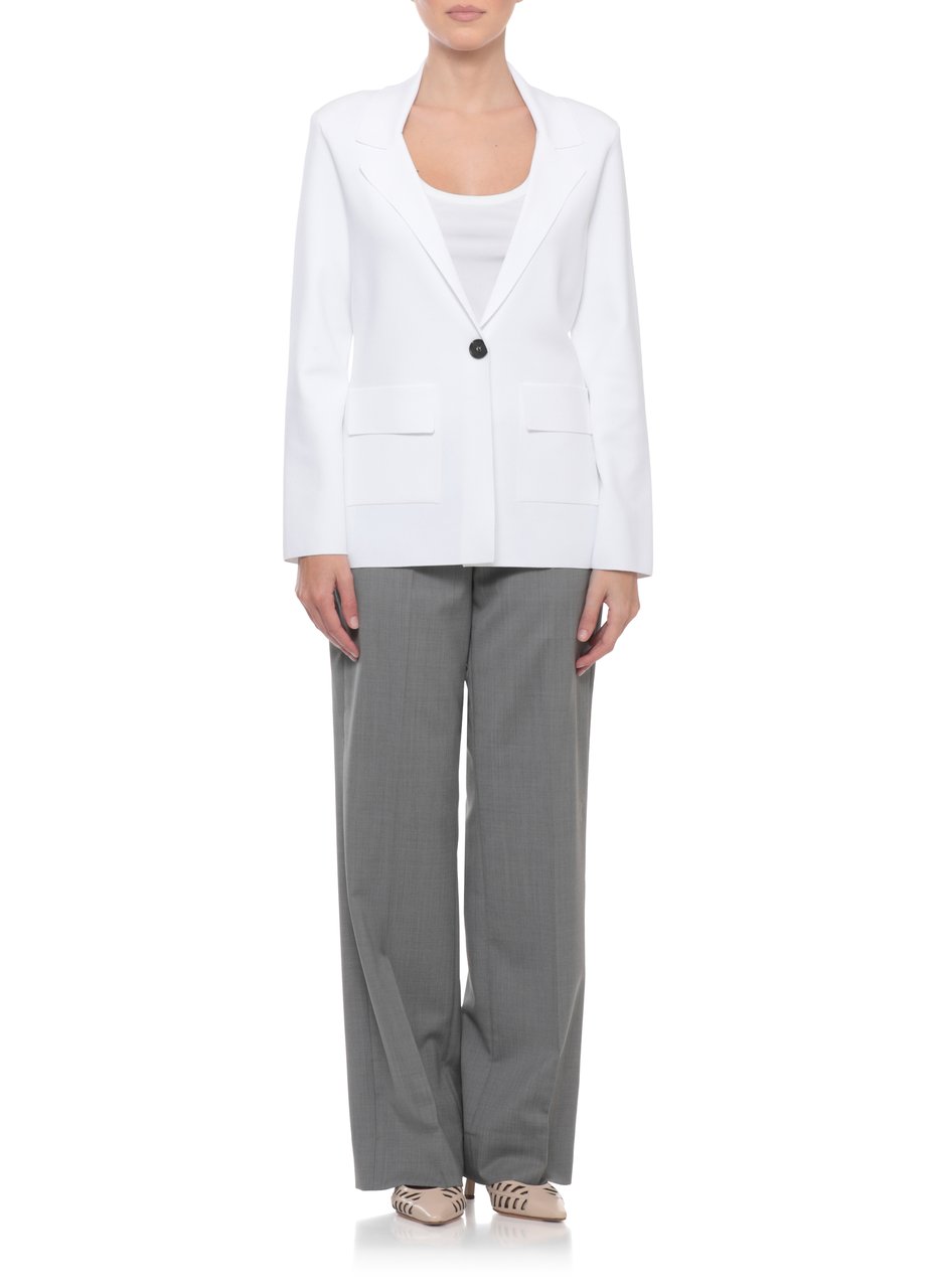 D-Exterior White Viscose Single Breasted Blazer Wit