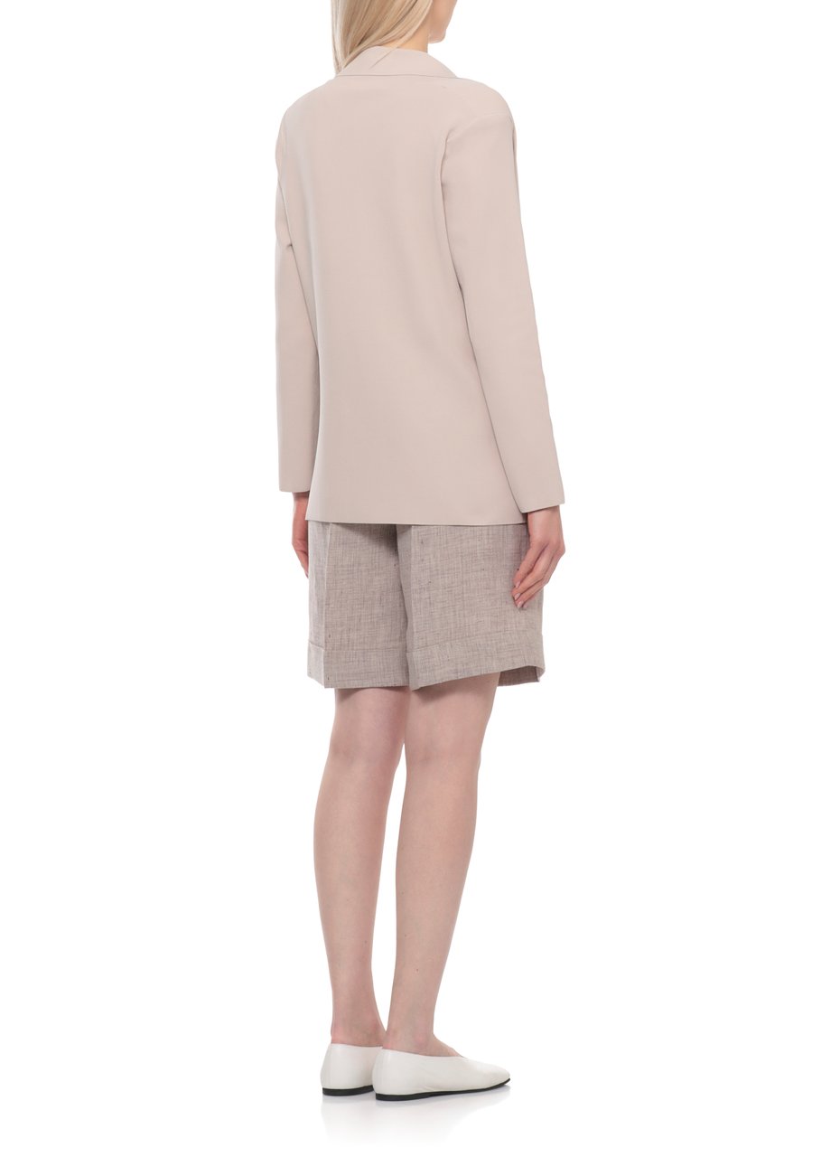 D-Exterior Beige Viscose Embellished Double-Breasted Blazer Neutraal