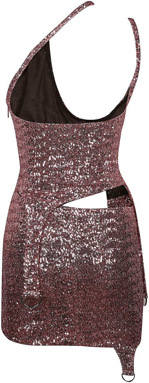 AMBUSH Asymmetric Hole Mini Dress Pink & Purple Roze