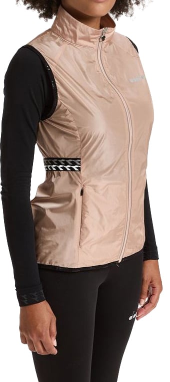Diadora Pink Polyamide Waistcoat Roze