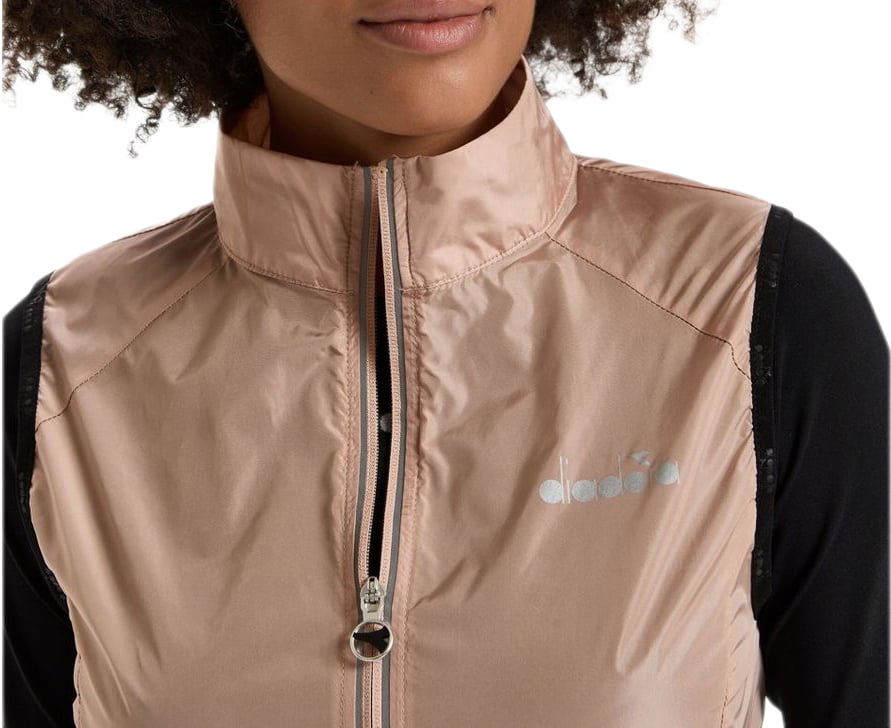 Diadora Pink Polyamide Waistcoat Roze
