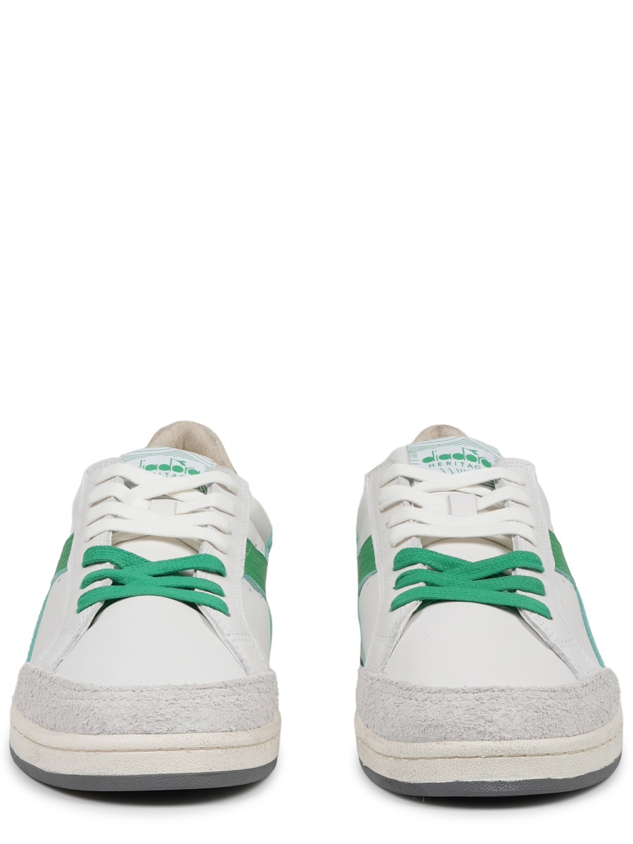 Diadora White Prestige Used Green Sneakers Wit