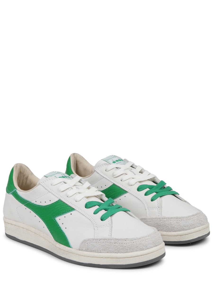 Diadora White Prestige Used Green Sneakers Wit