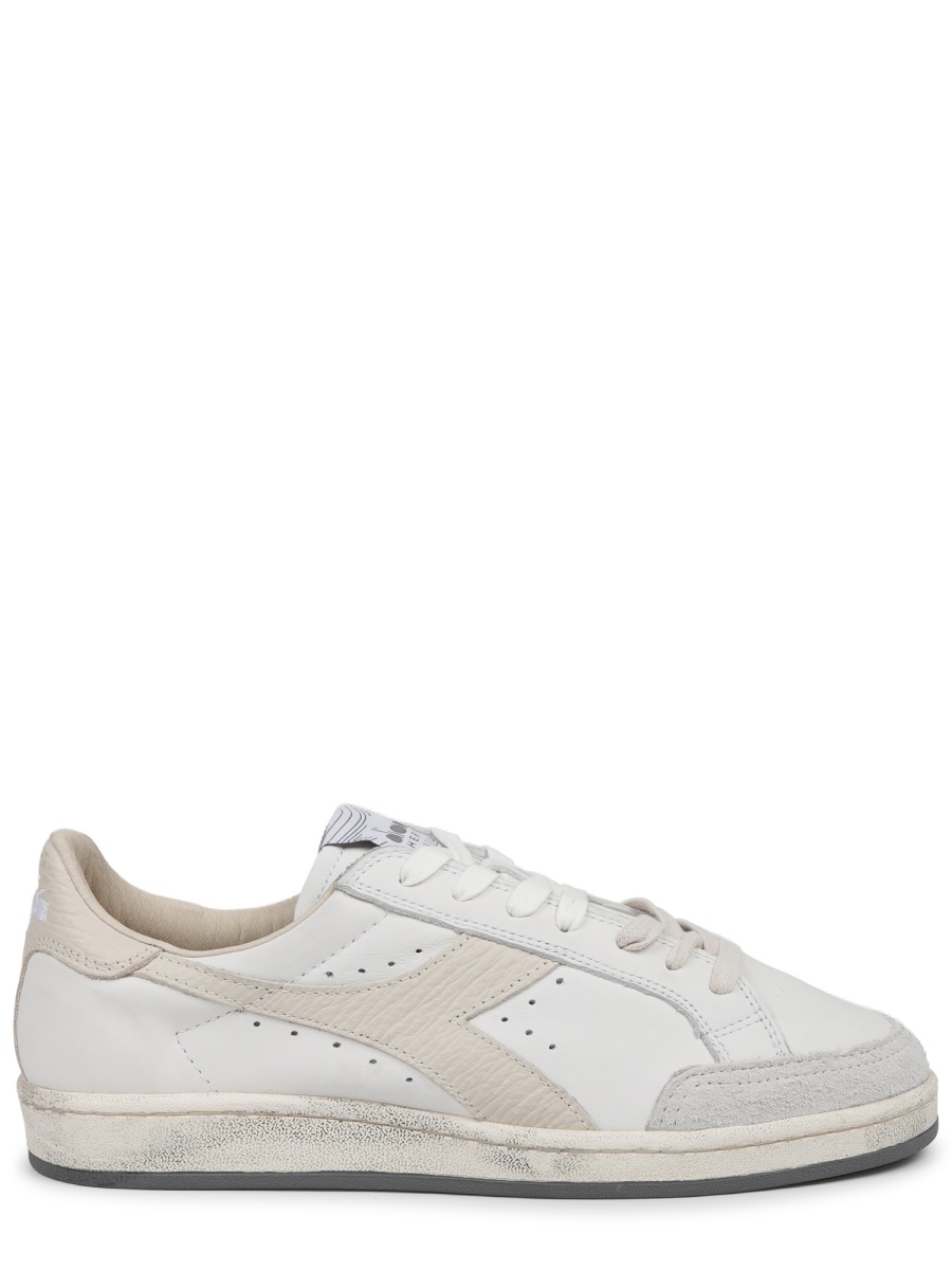 Diadora White Prestige Used Distressed Sneakers Grijs
