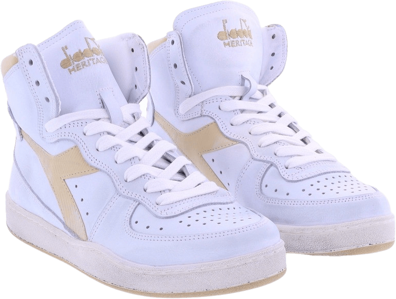 Diadora Dames Mi Basket Used Wit/Beige Wit