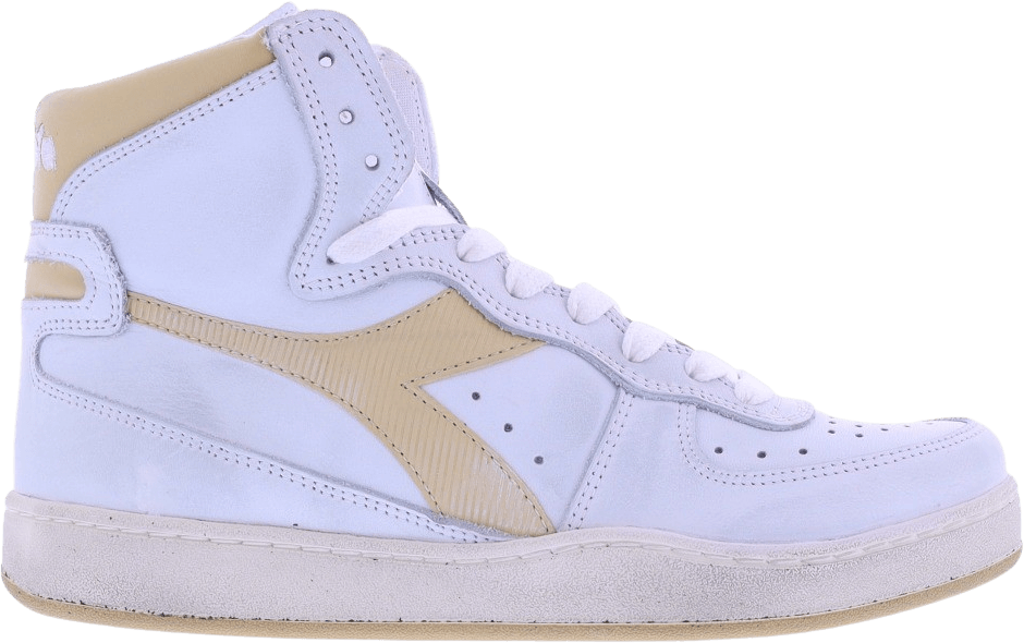 Diadora Dames Mi Basket Used Wit/Beige Wit