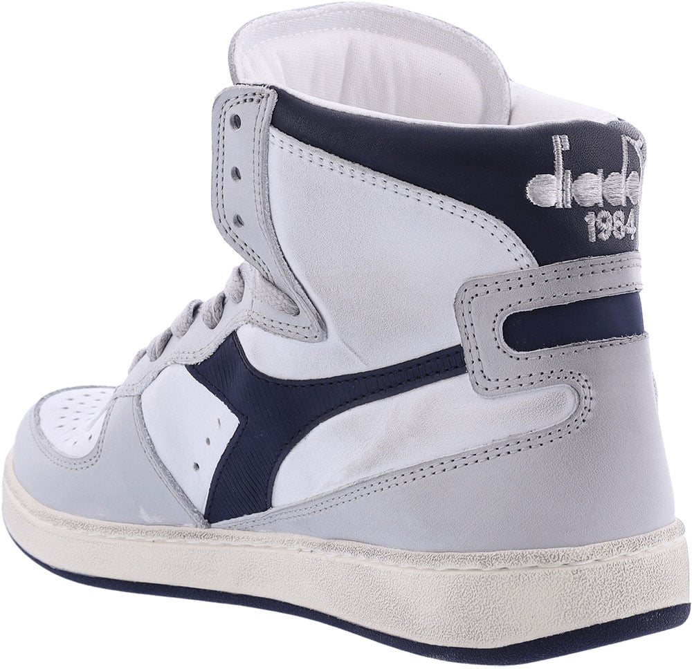 Diadora Dames Mi Basket Used Wit/Grijs sneakers Wit