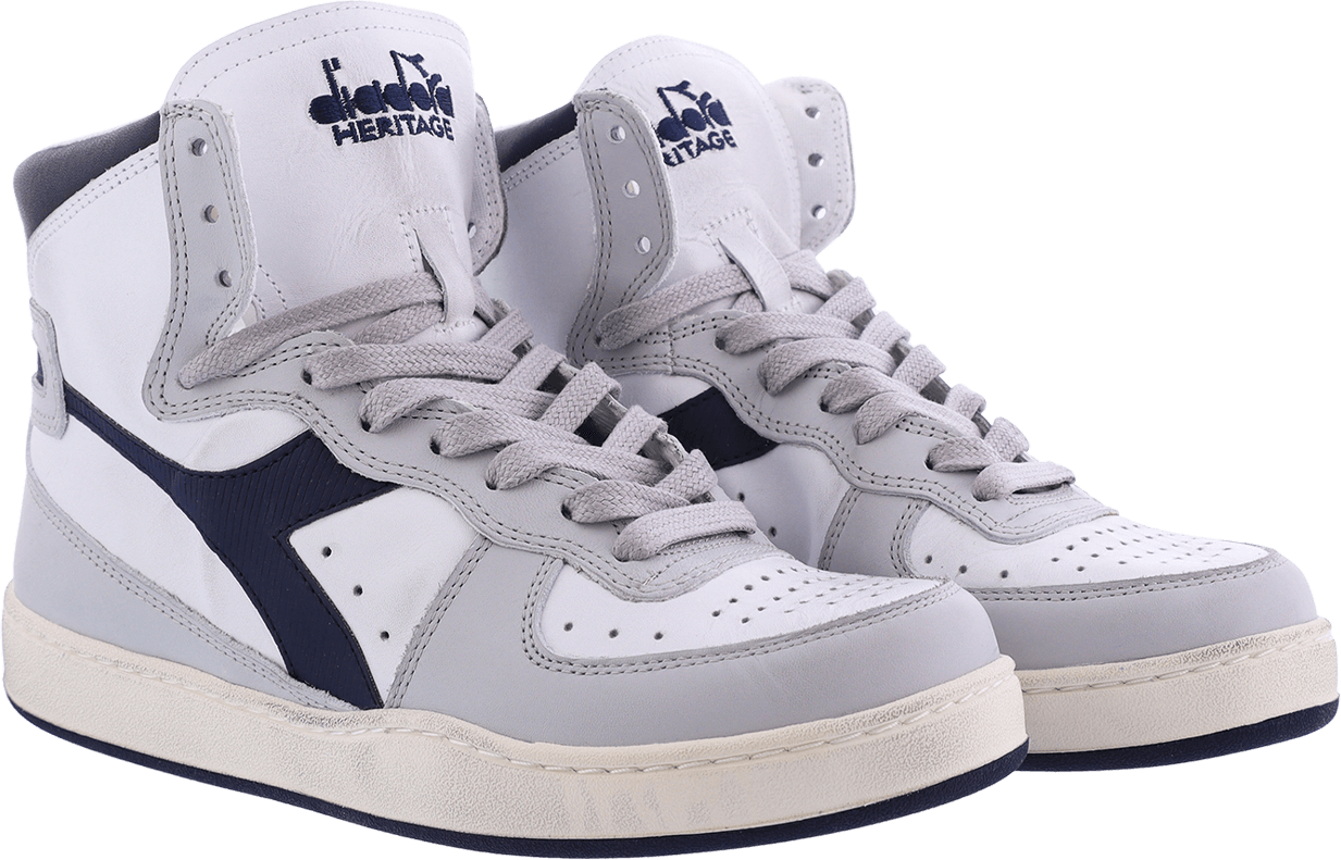 Diadora Dames Mi Basket Used Wit/Grijs Wit
