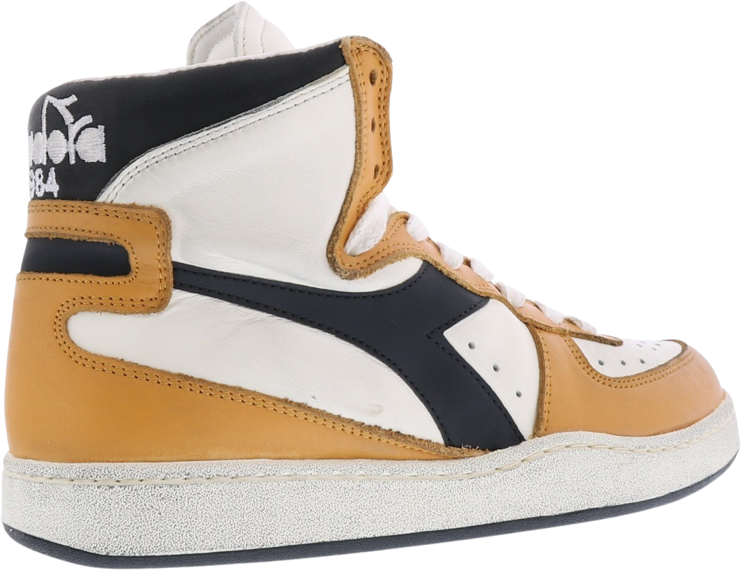 Diadora Dames Mi Basket Used Beige/Oker/Zwar Wit