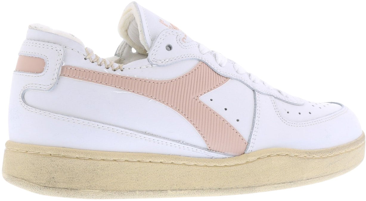 Diadora Dames Mi Basket Row Wit/Oudroze sneakers Wit
