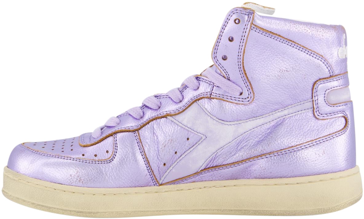 Diadora Dames Mi Basket Metal Sneaker Paars Geel