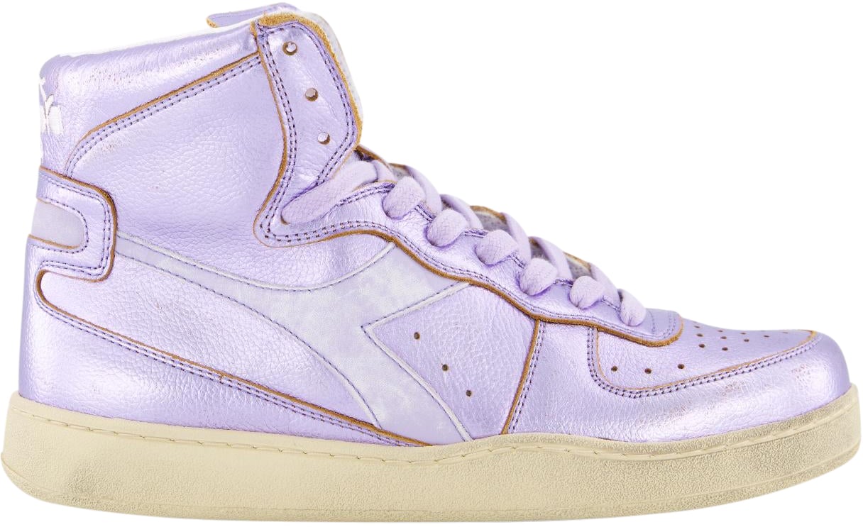 Diadora Dames Mi Basket Metal Sneaker Paars Geel
