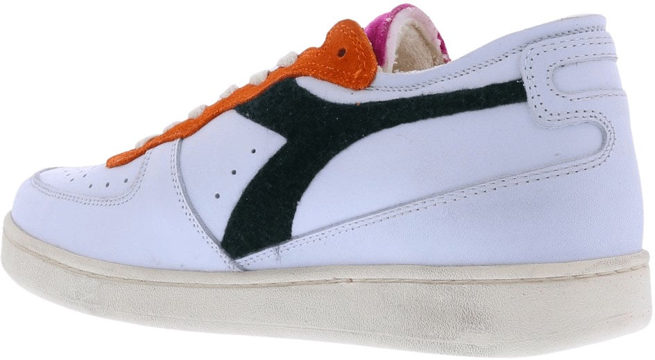 Diadora Dames Mi Basket Row Cut Tennis sneakers Wit