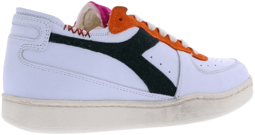 Diadora Dames Mi Basket Row Cut Tennis sneakers Wit