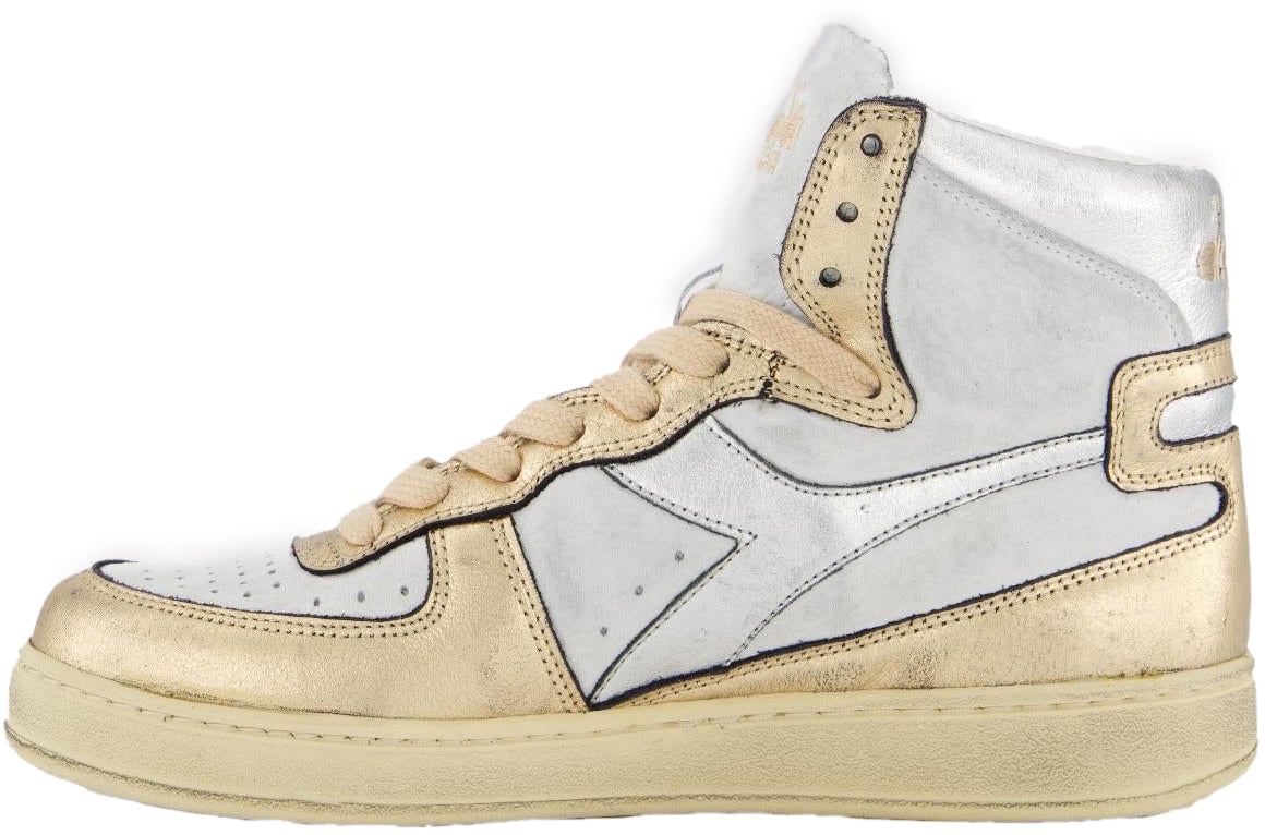 Diadora Dames Mi Basket Used Wit/Metallic Wit