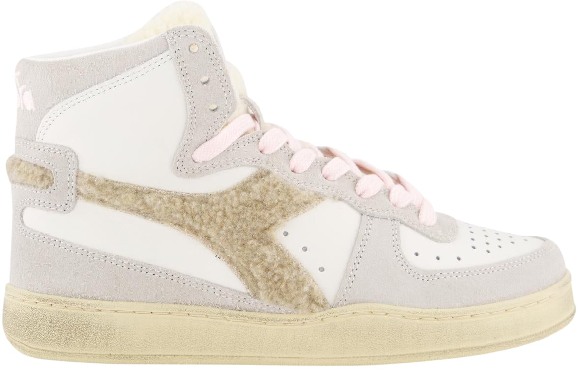 Diadora Dames Mi Basket Chalet Wit/Teddy Wit