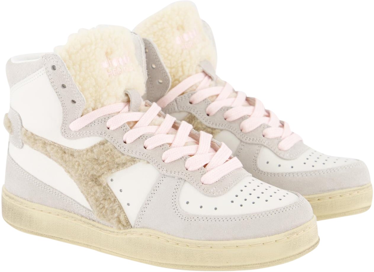 Diadora Dames Mi Basket Chalet Wit/Teddy Wit