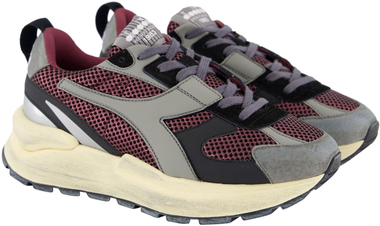 Diadora Dames Mercury Elite Grijs/Bordo Grijs