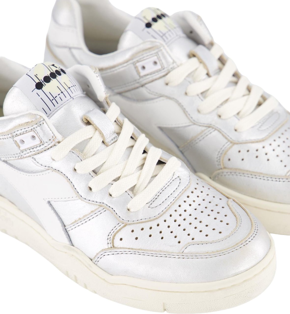 Diadora Dames B560 Metal Sneaker Zilver Metallic