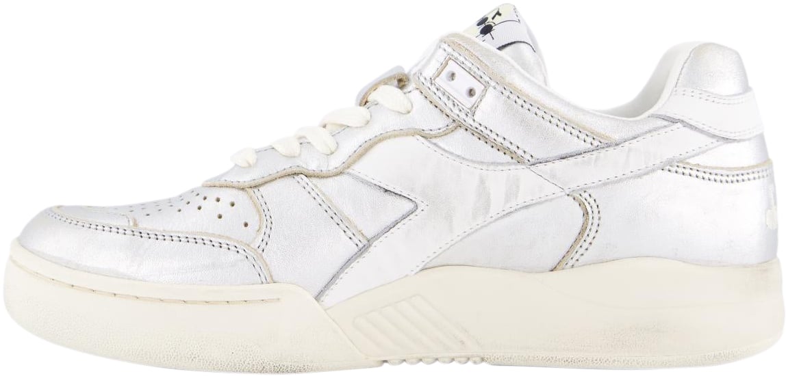 Diadora Dames B560 Metal Sneaker Zilver Metallic