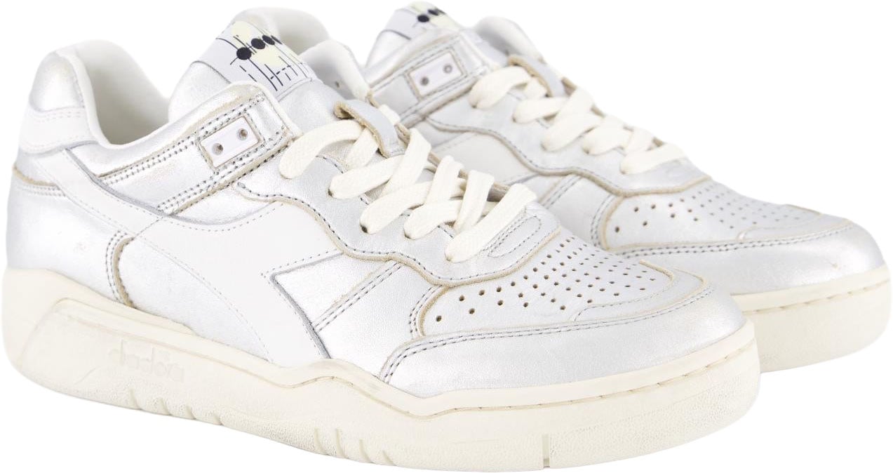 Diadora Dames B560 Metal Sneaker Zilver Metallic