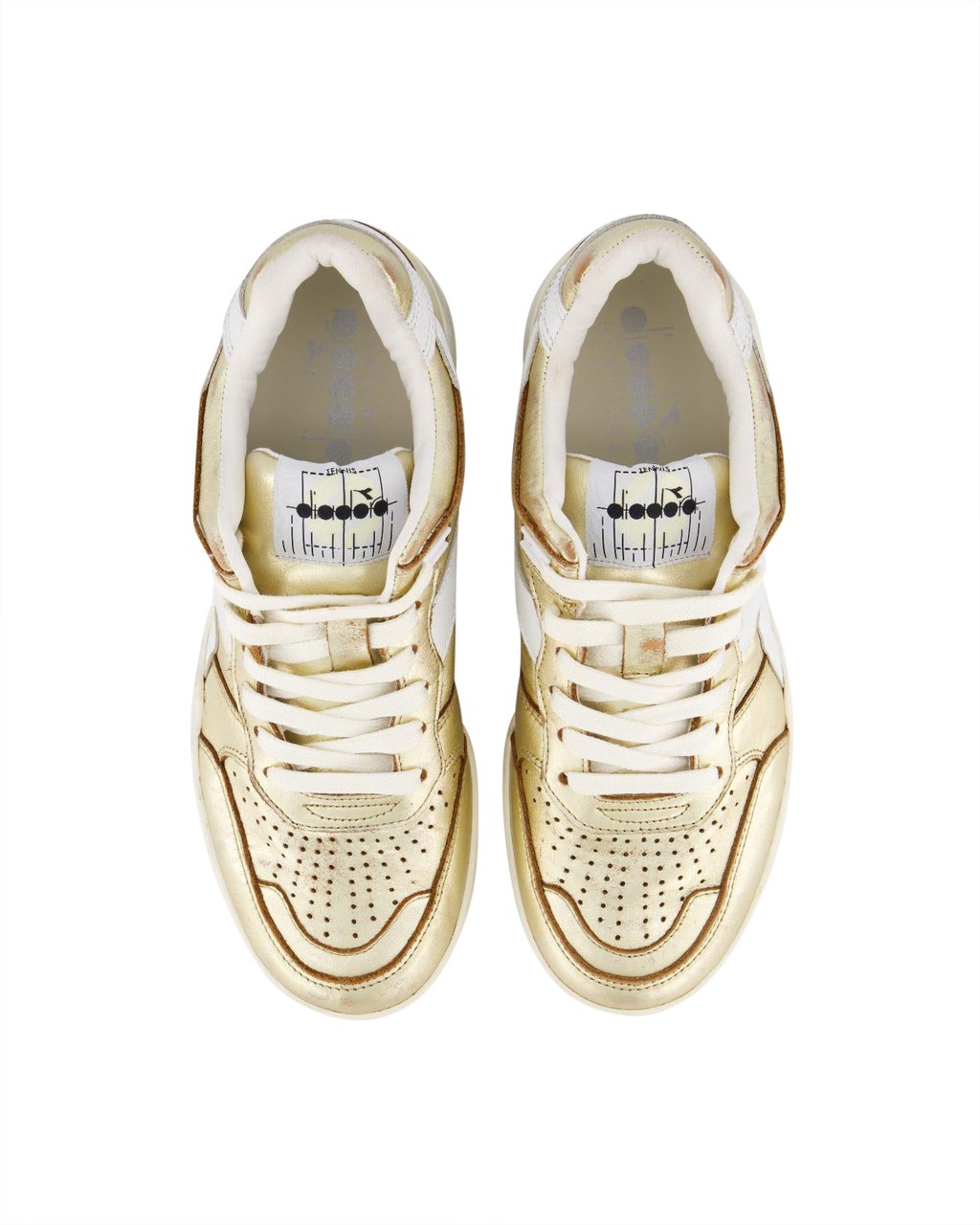 Diadora Dames B560 Metal Sneaker Goud Metallic