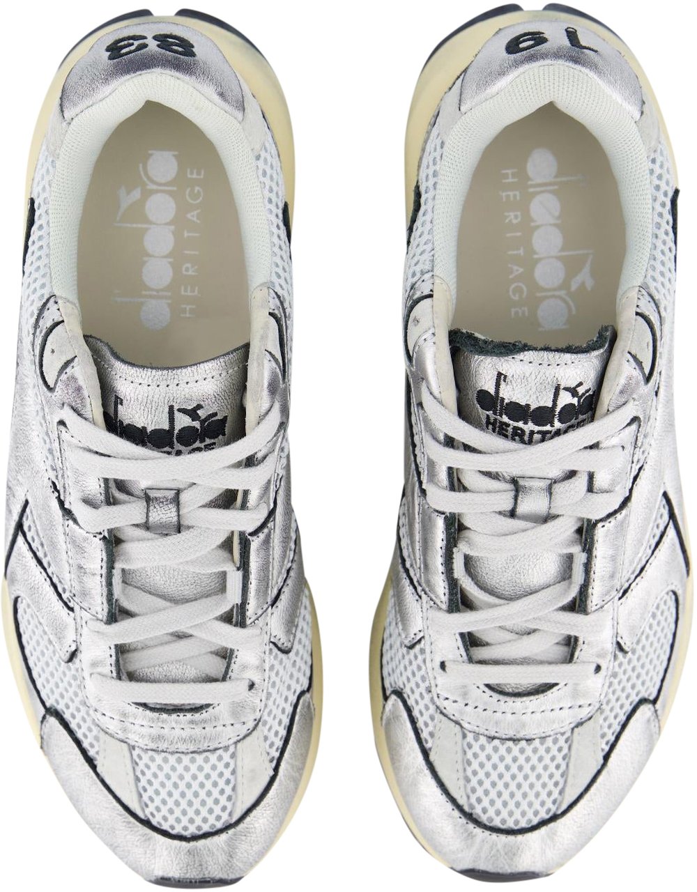 Diadora Dames Mercury Elite Sneaker Zilver Metallic