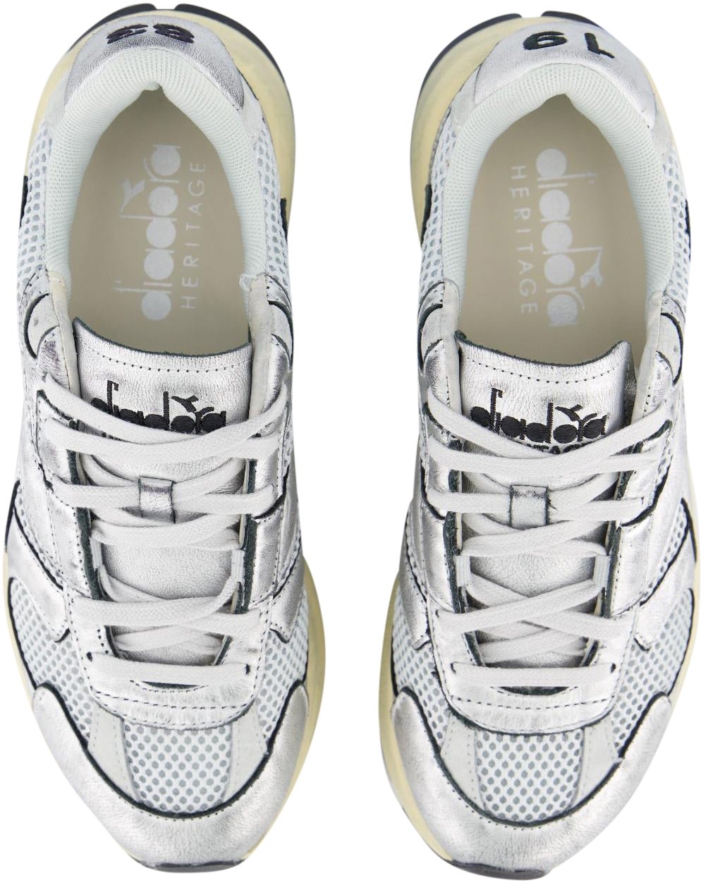 Diadora Dames Mercury Elite Sneaker Grijs Metallic
