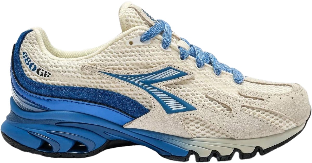 Diadora Dames Mythos 280 Sneaker Wit/Blauw Wit