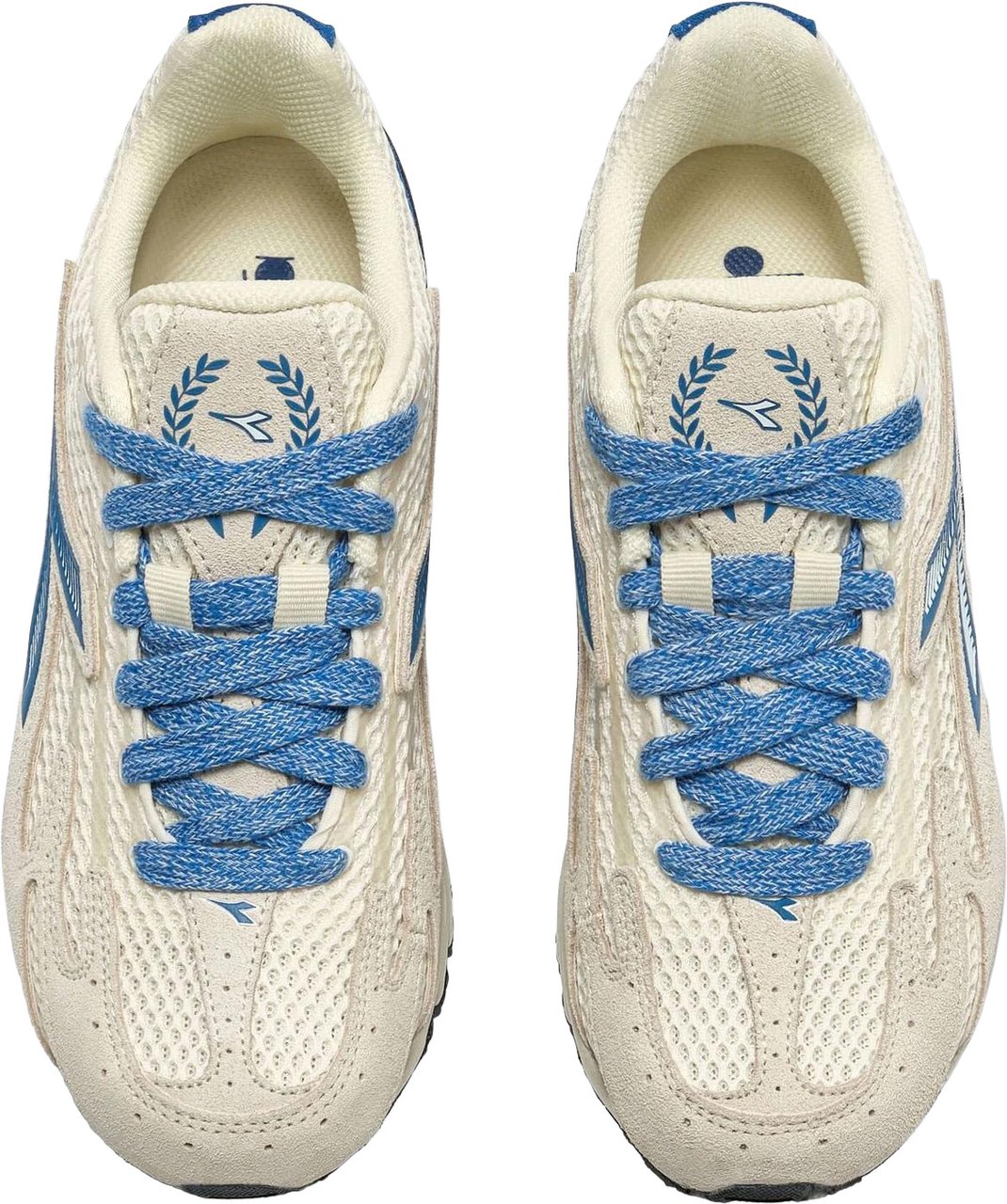Diadora Dames Mythos 280 Sneaker Wit/Blauw Wit