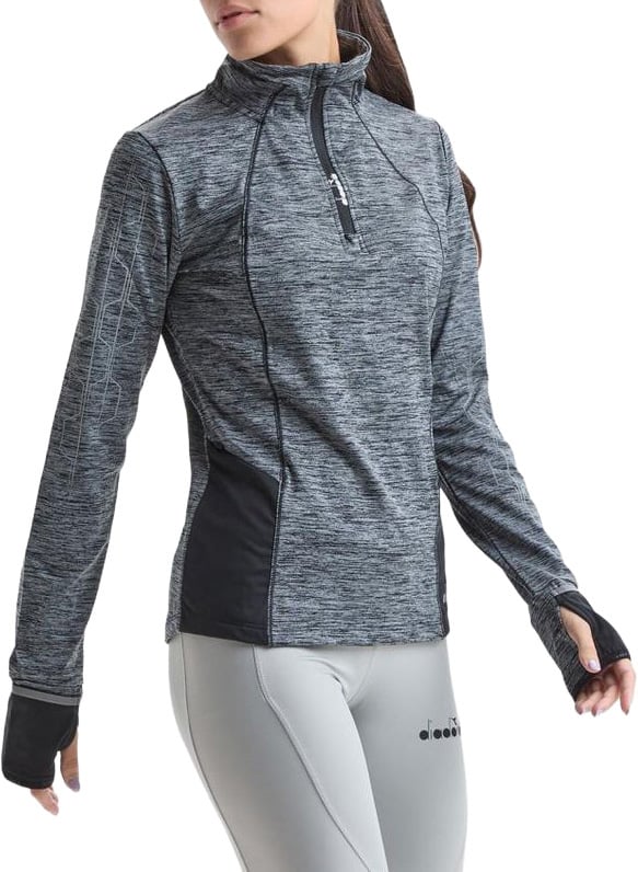 Diadora Black Polyester Sweatshirt Zwart