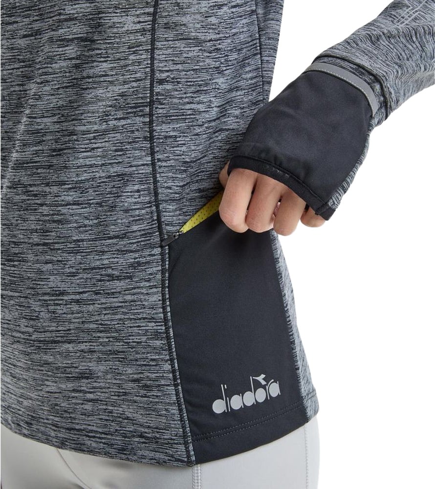 Diadora Black Polyester Sweatshirt Zwart