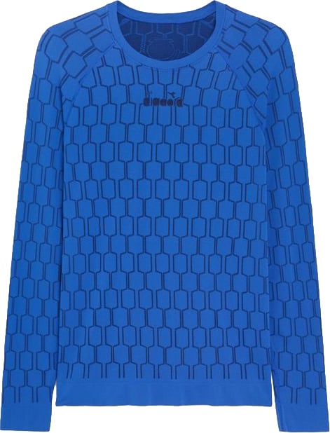 Diadora Blue Polyamide Long Sleeve T-Shirt Blauw
